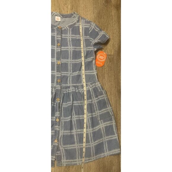 Wonder Nation XL Girls Dress Blue White Stripes Pockets New - Picture 6 of 6